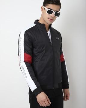 pv22754l colourblock zip-front puffer jacket