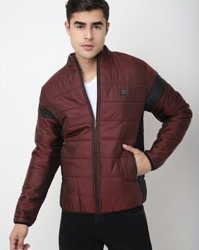 pv22757l quilted bomber jacket with zipper pockets