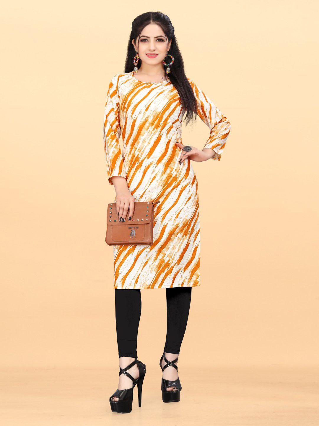 pyari - a style for every story abstract printed straight kurta