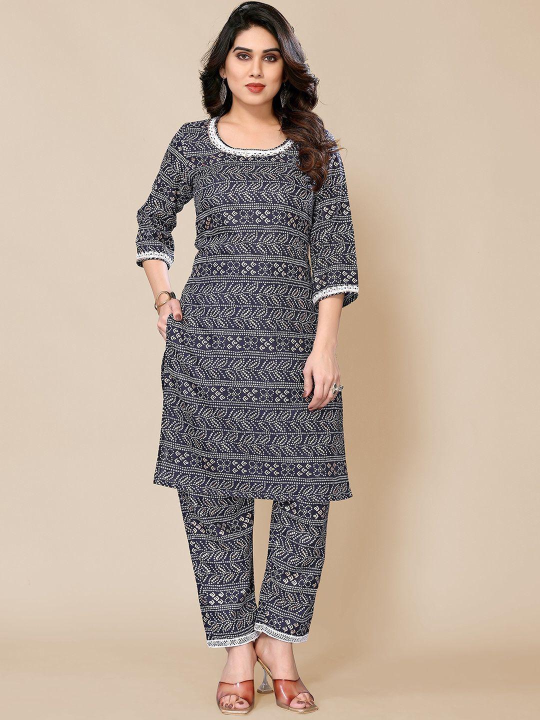 pyari - a style for every story ethnic motifs printed straight kurta with trouser