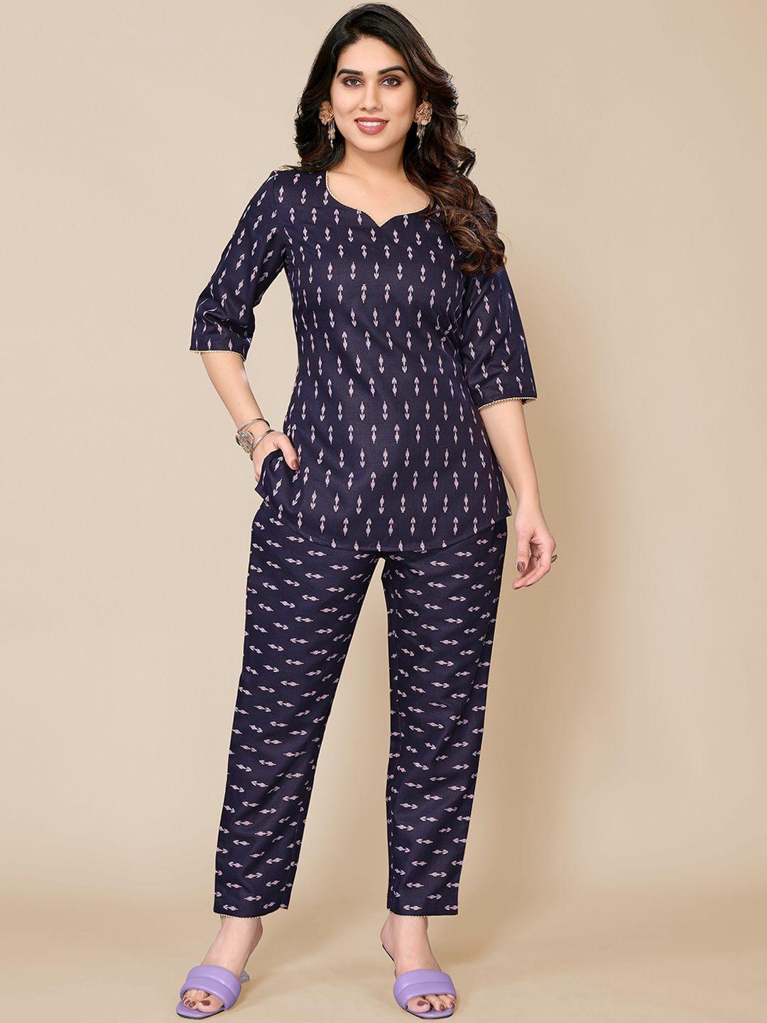 pyari - a style for every story ethnic motifs printed top & trouser