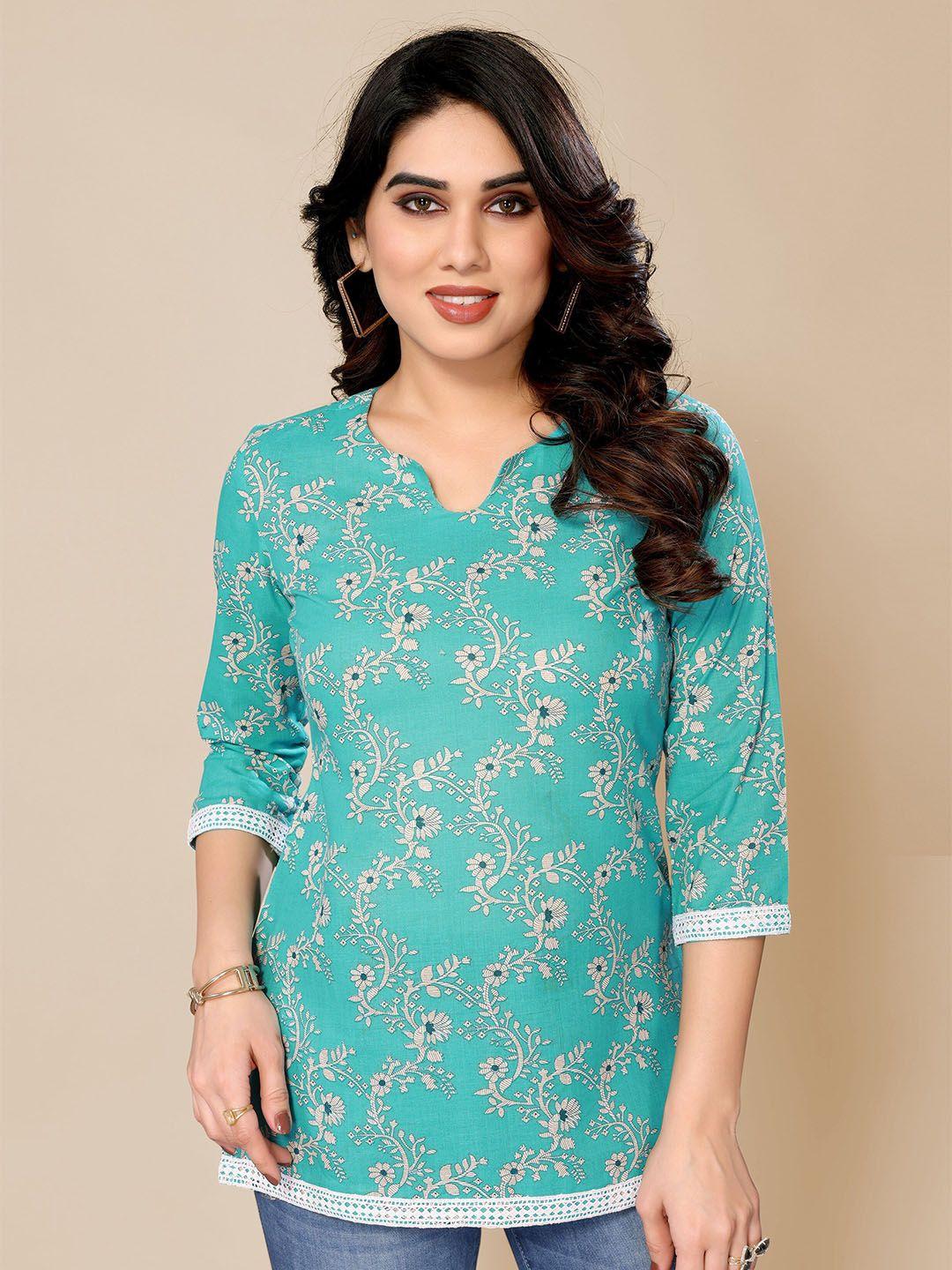 pyari - a style for every story floral printed cotton top