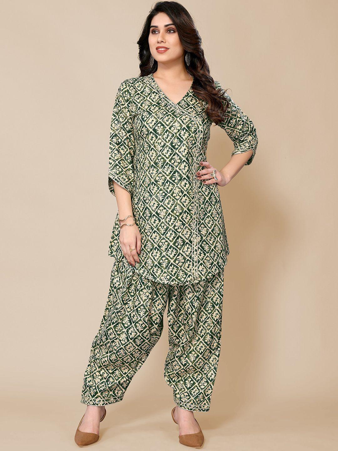 pyari - a style for every story floral printed straight kurta with salwar