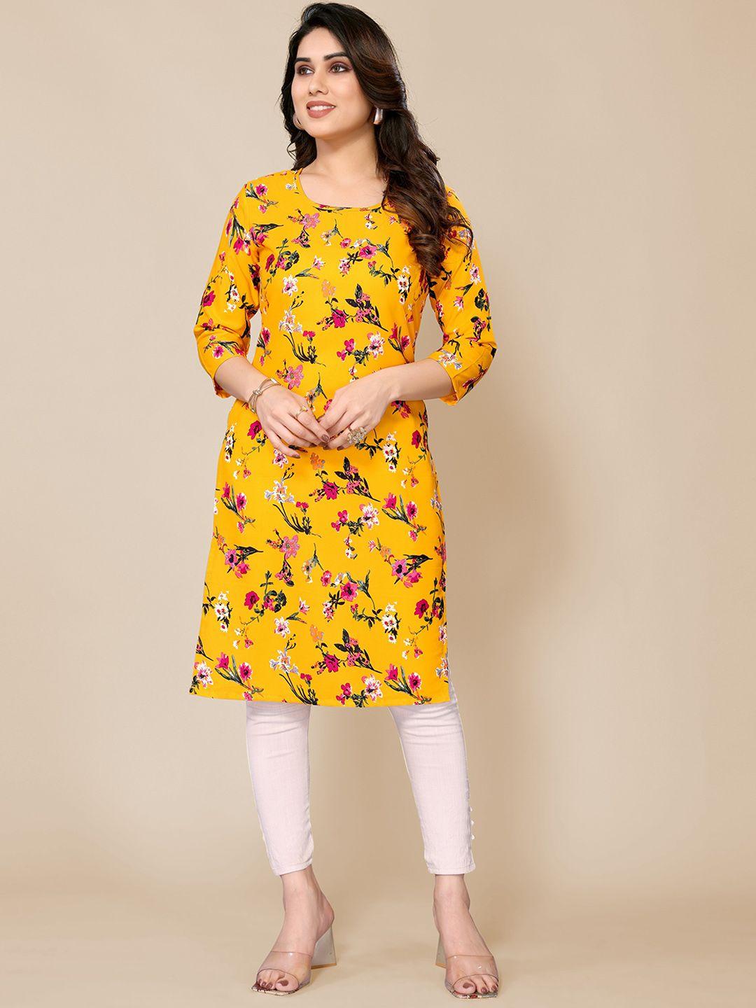 pyari - a style for every story floral printed straight kurta