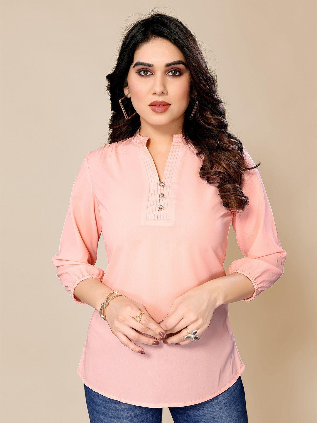 pyari - a style for every story mandarin collar cotton top