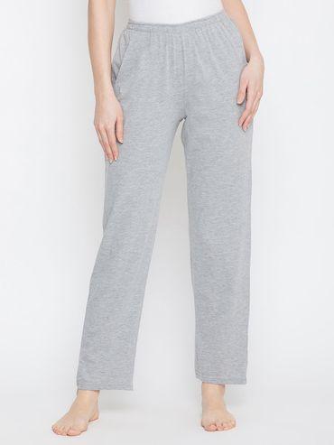 pyjama with elastic waistband in grey cotton rich