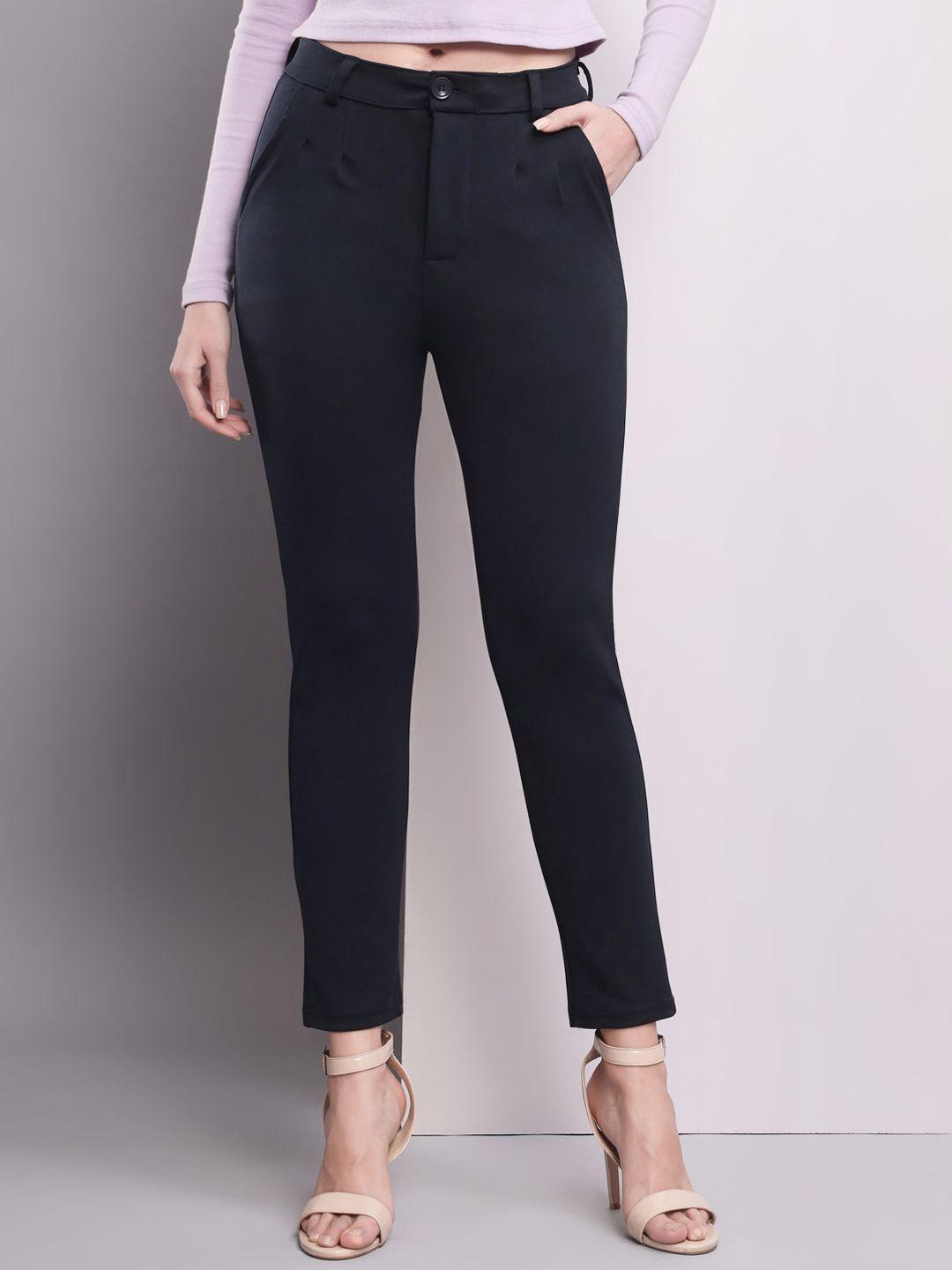q-rious women mid-rise pleated trousers