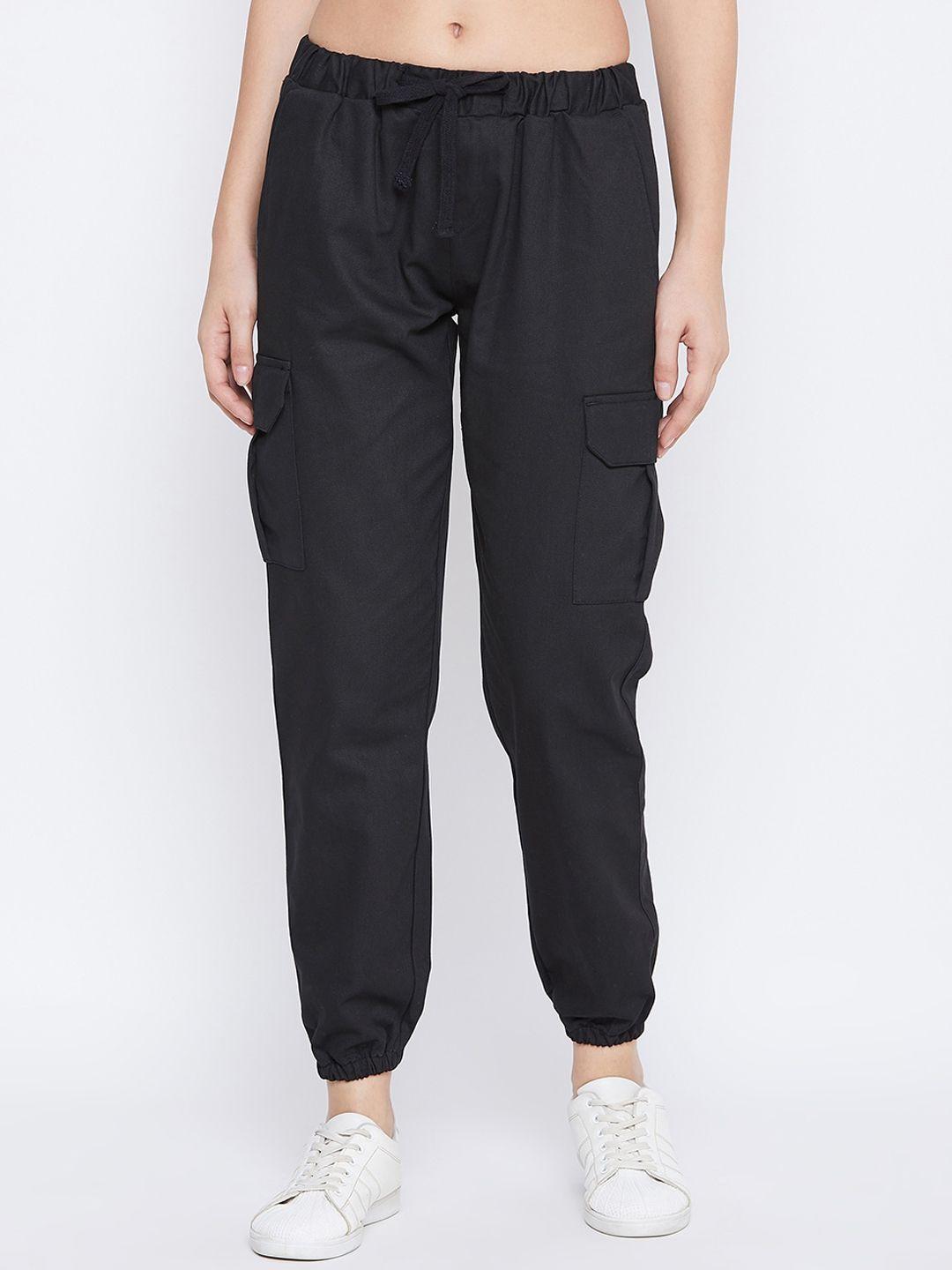 q-rious women mid-rise regular fit joggers trousers