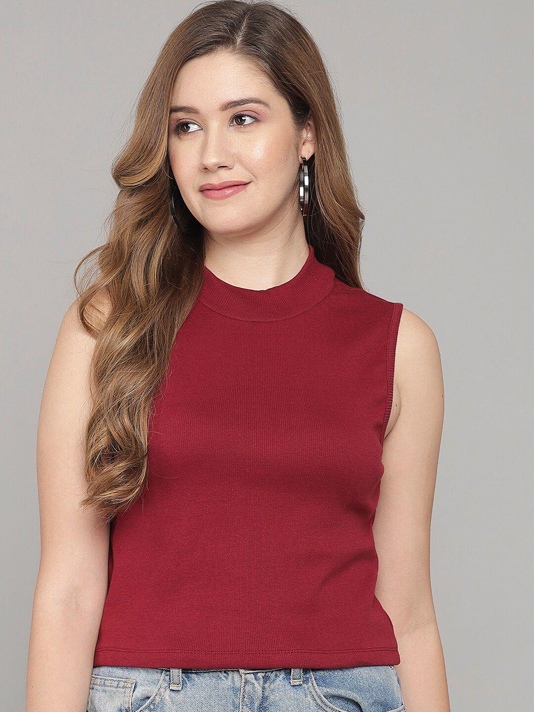 q-rious maroon solid top