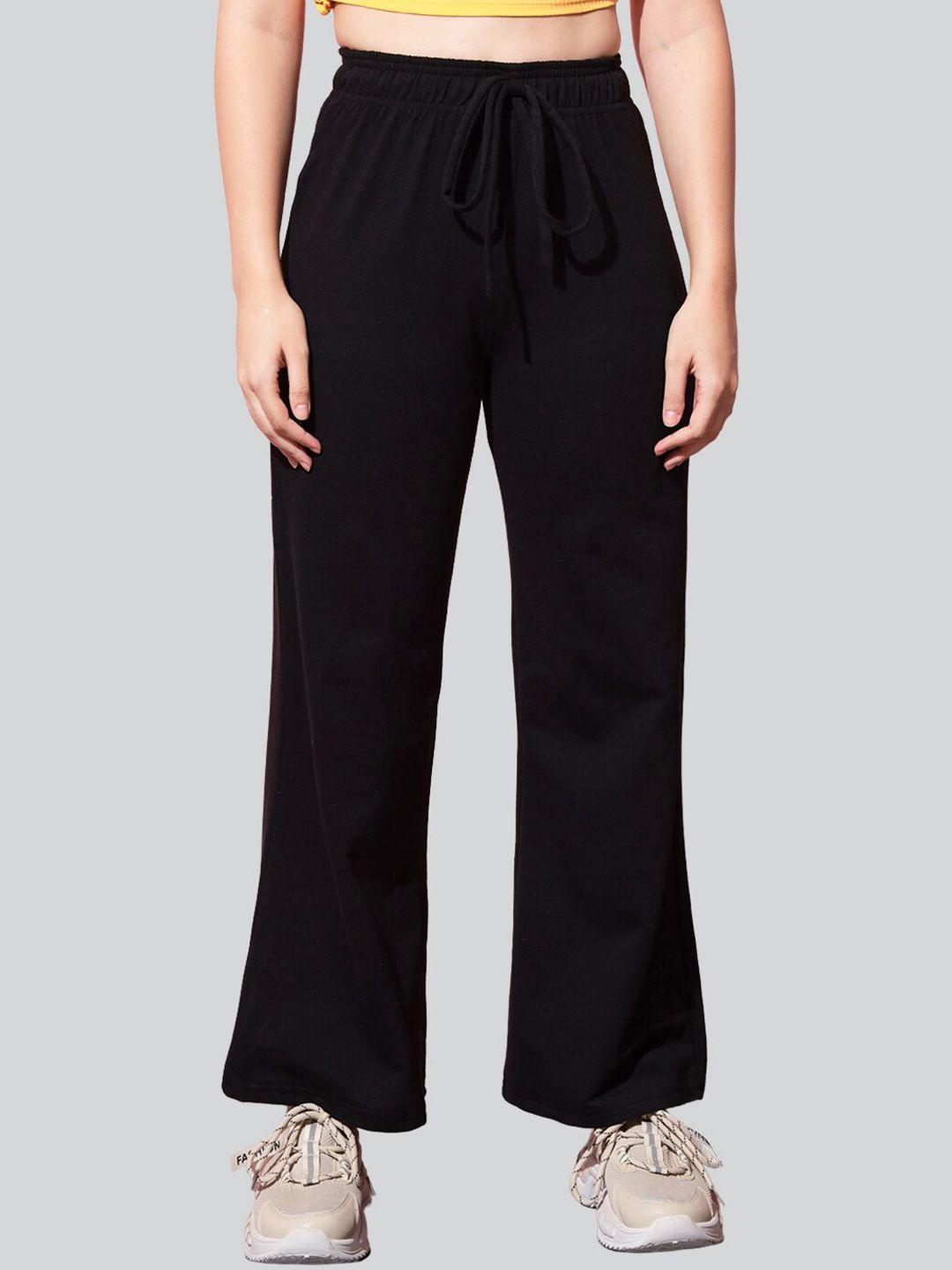 q-rious women flared relaxed fit track pants