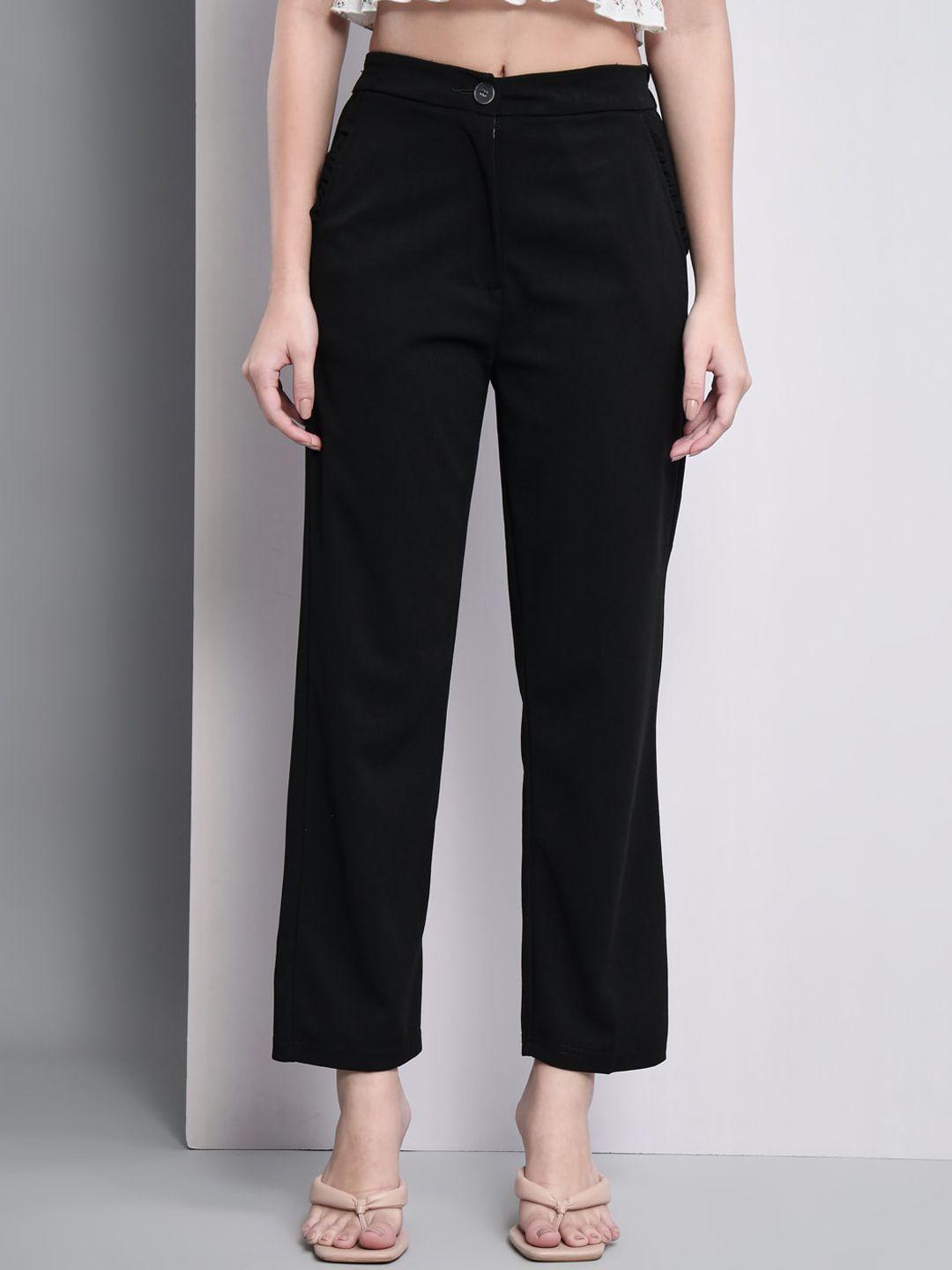 q-rious women mid-rise parallel trousers