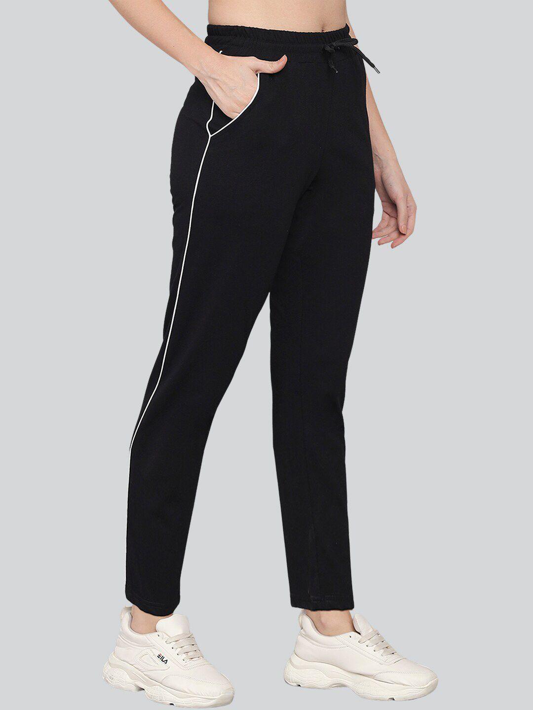 q-rious women regular fit pure cotton track pants