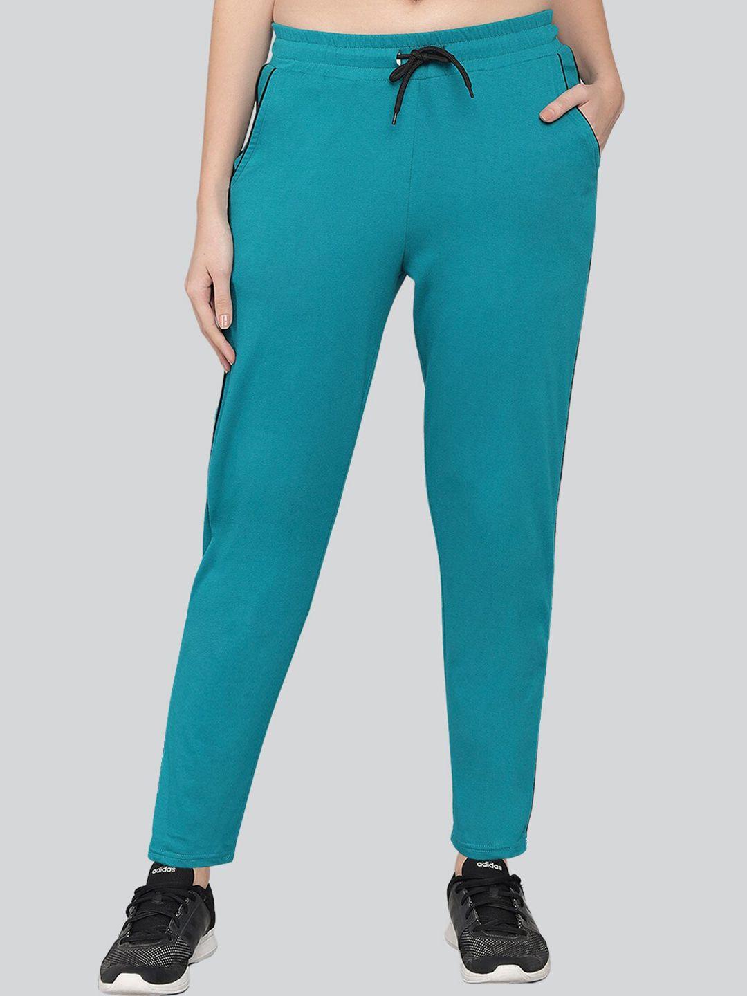 q-rious women regular fit pure cotton track pants