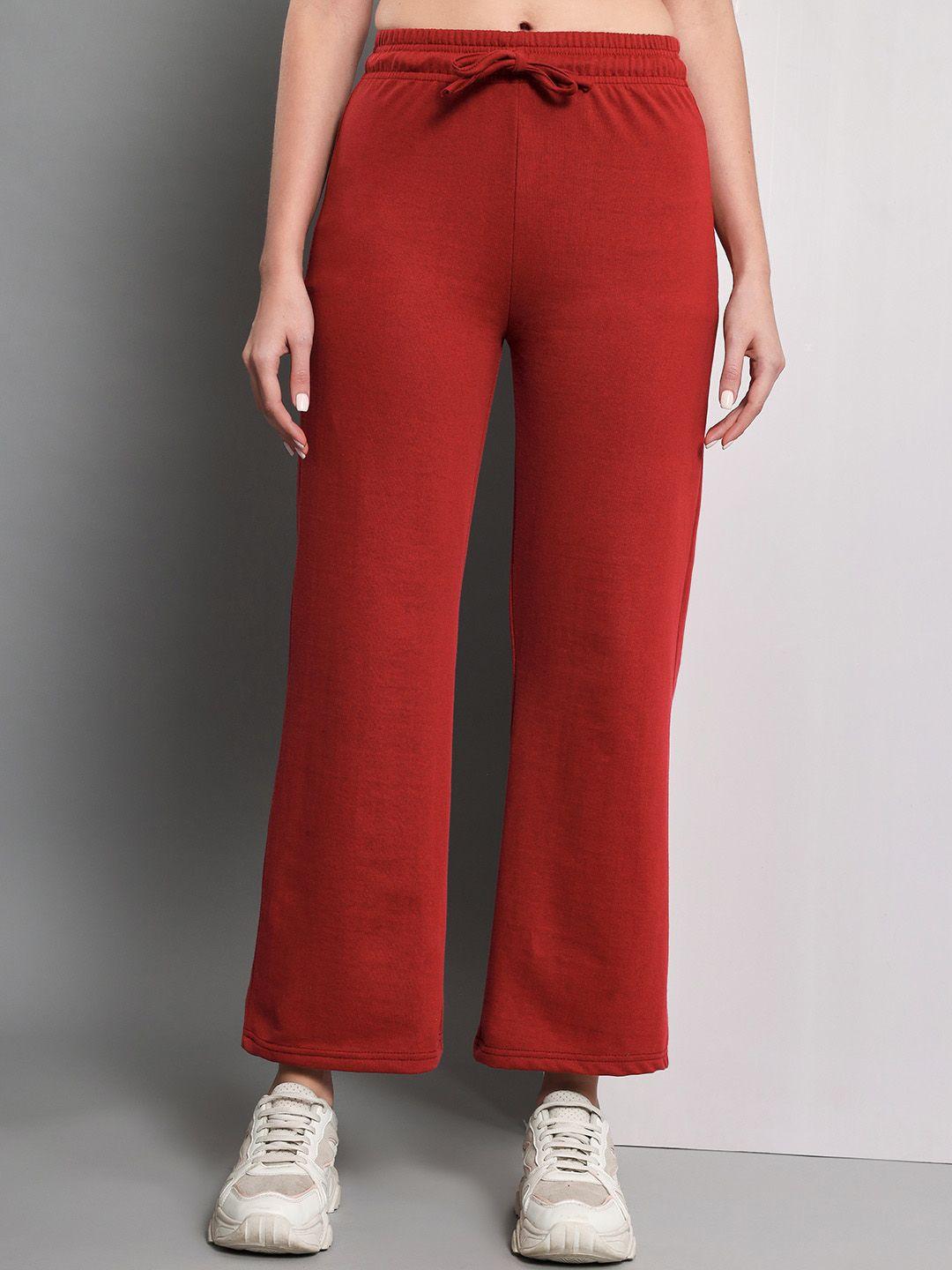 q-rious women relaxed-fit flared track pants