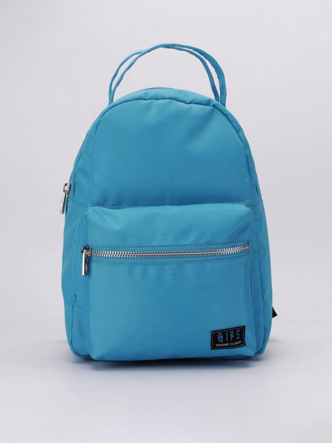 qips women turquoise blue brand logo backpack