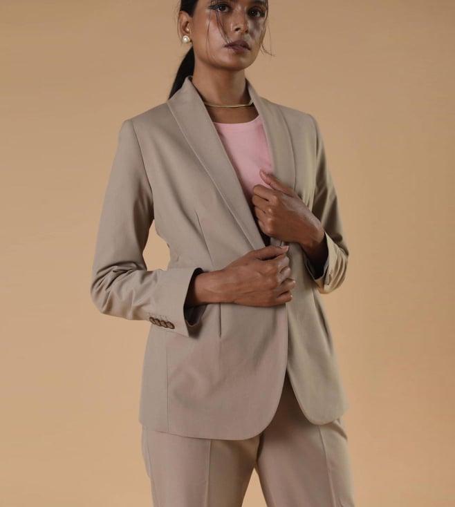 qua beige the menaka blazer