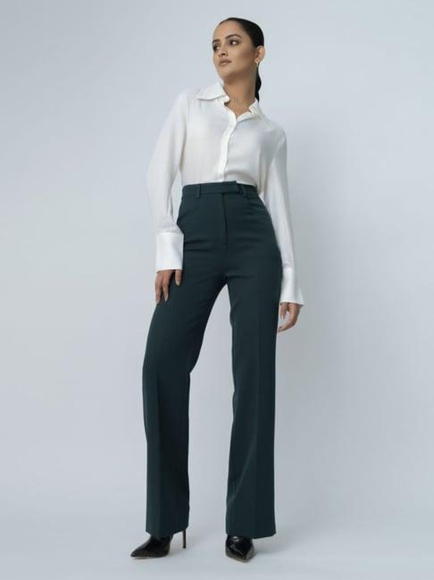 qua hi-rise flared trousers