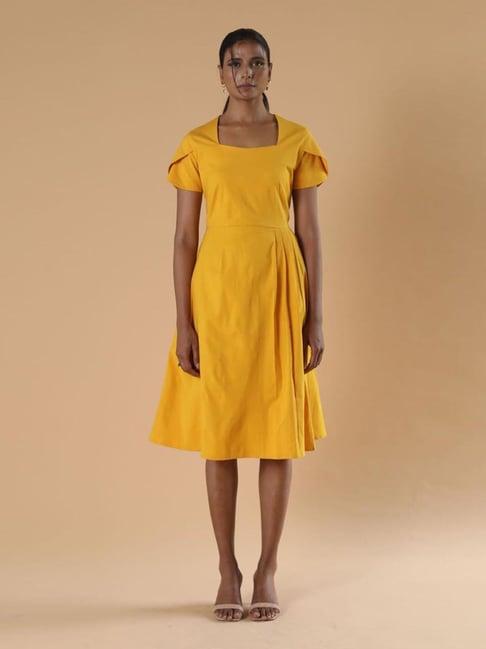 qua marigold yellow the ritu dress