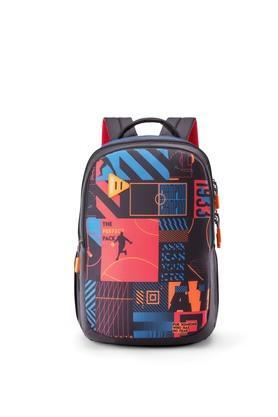 quad+ polyester 3 compartment unisex backpack - multi