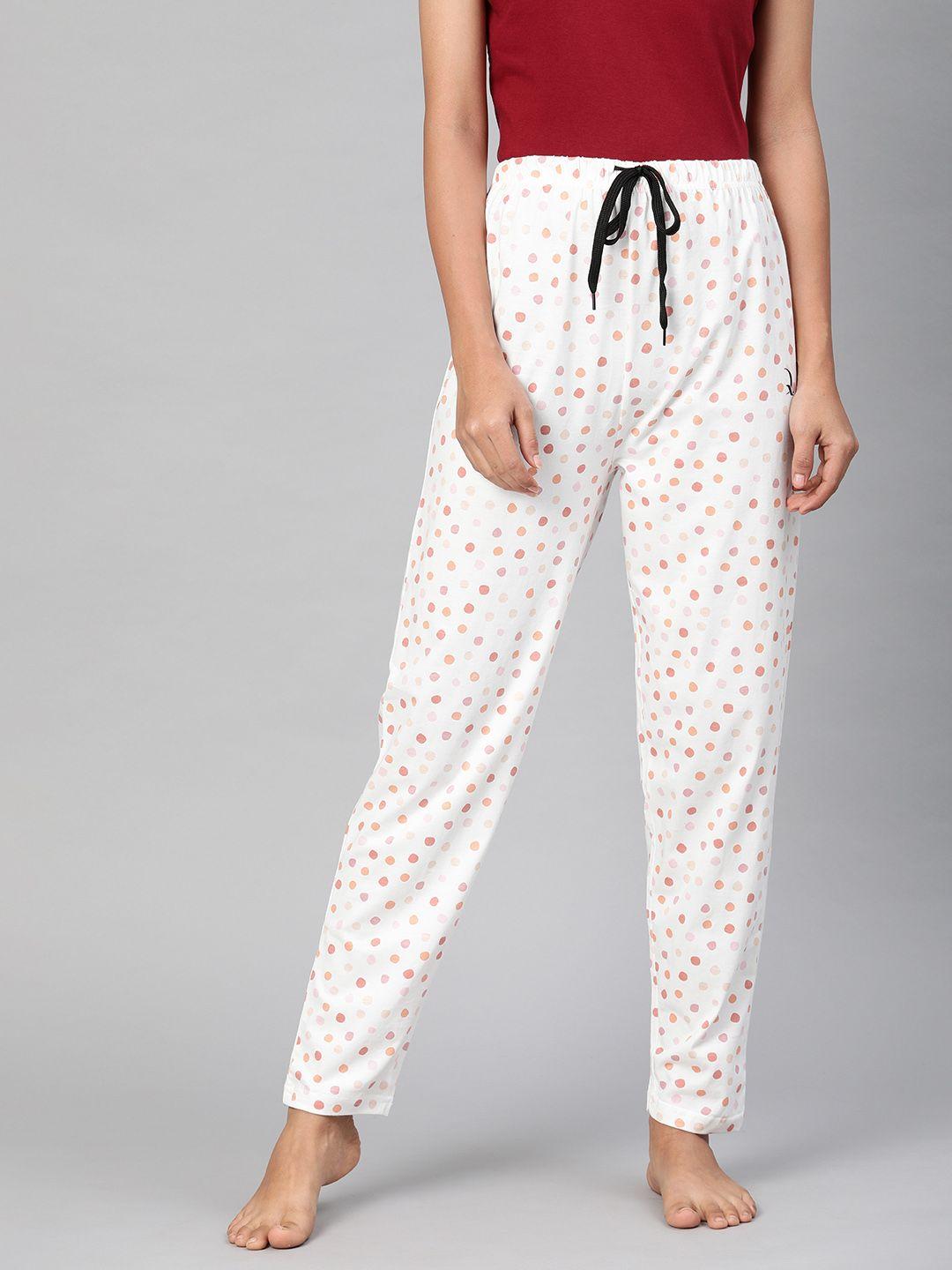 quarantine women off white printed lounge pants