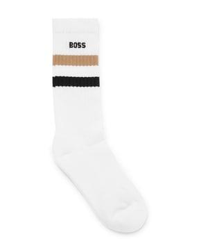 quarter-length signature striped cotton-blend socks