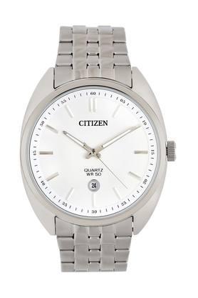 quartz 42 mm white dial stainless steel analog watch for men - bi5090-50a