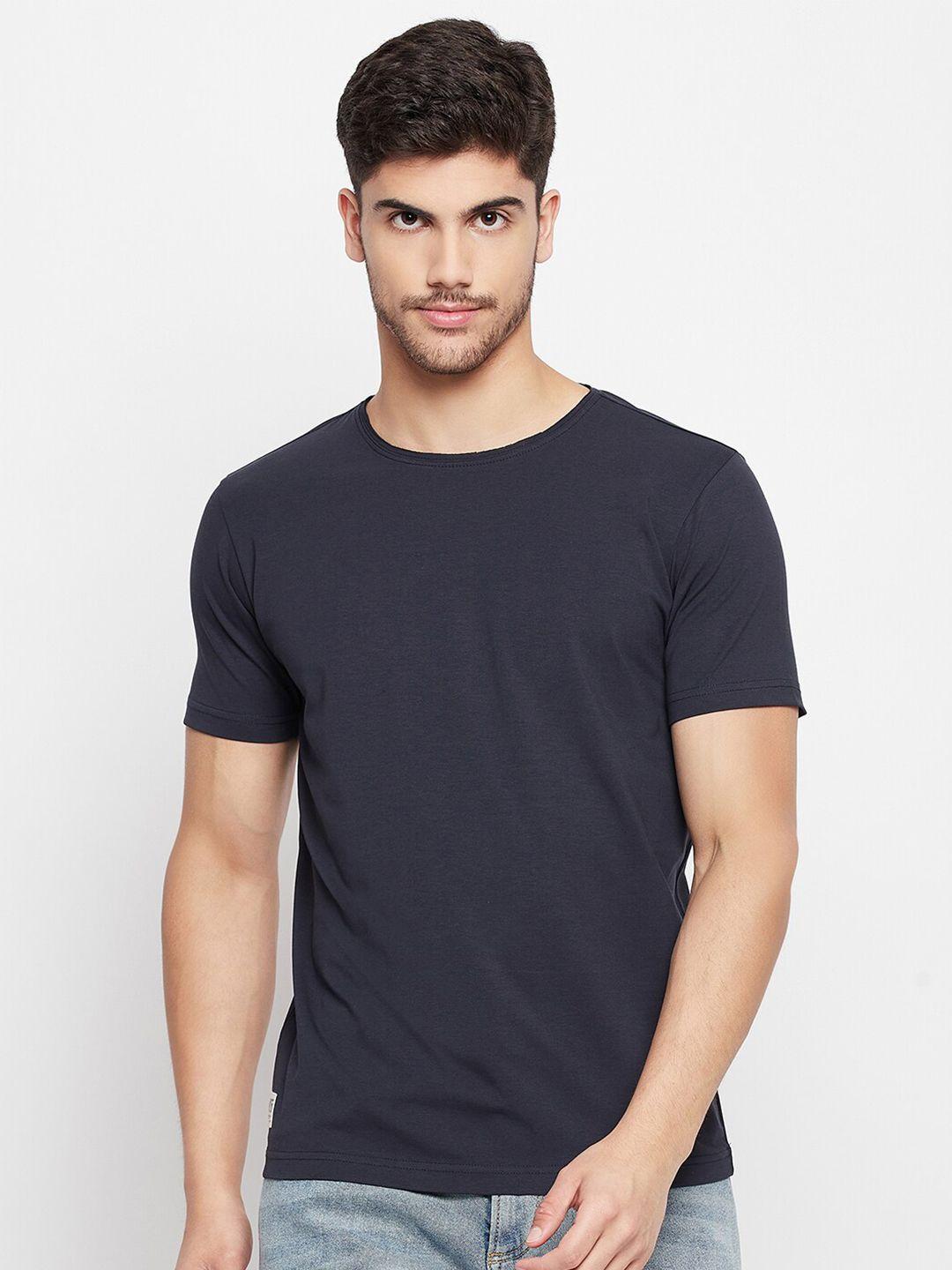 qubic round neck cotton t-shirt