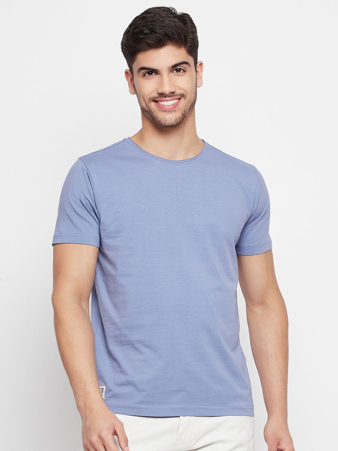 qubic round neck cotton t-shirt