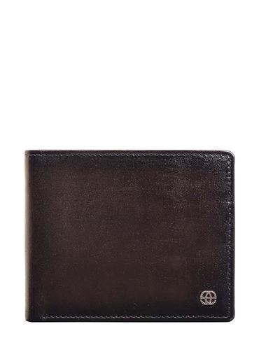 quen mens two fold wallet, 7 card holders, brown vegetable tanned