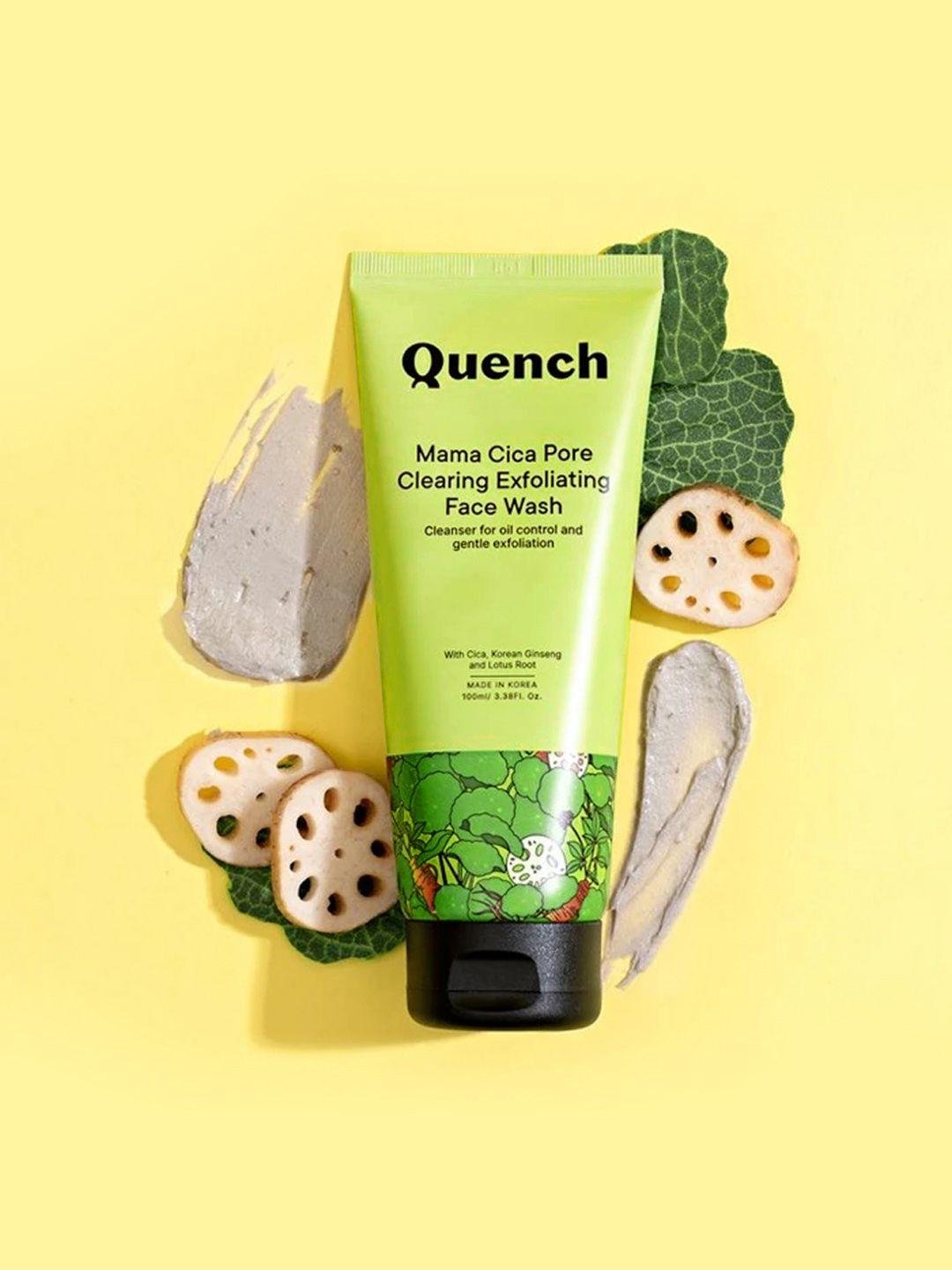 quench botanics mama cica pore clearing exfoliating face wash with korean ginseng 100 ml