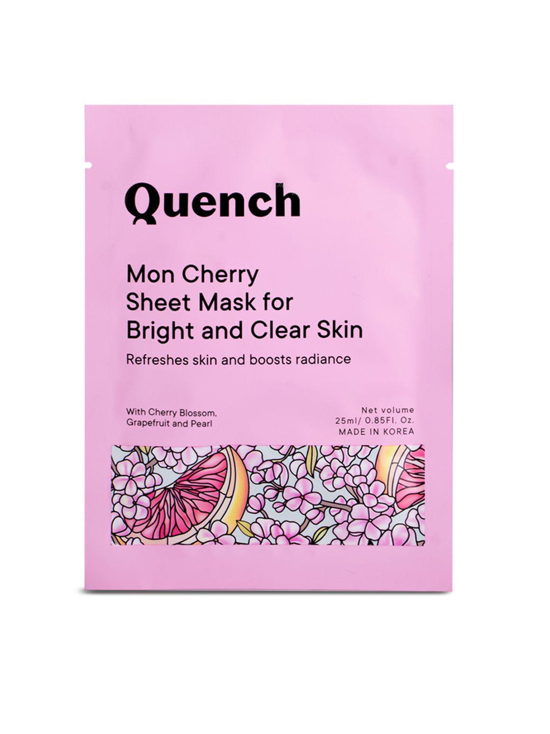 quench botanics mon cherry sheet mask for bright & clear skin - 25 ml