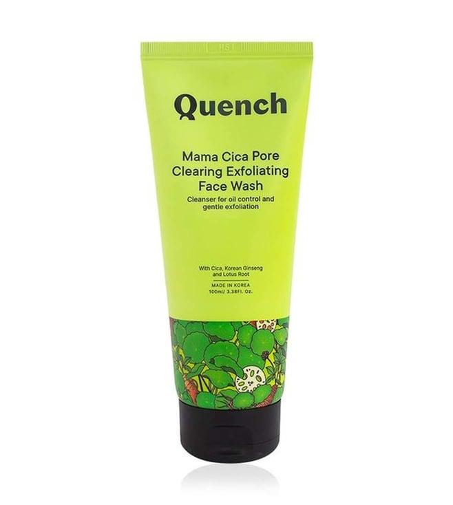 quench botanics mama cica pore clearing exfoliating face wash - 100 ml