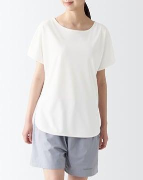 quick dry boat-neck t-shirt