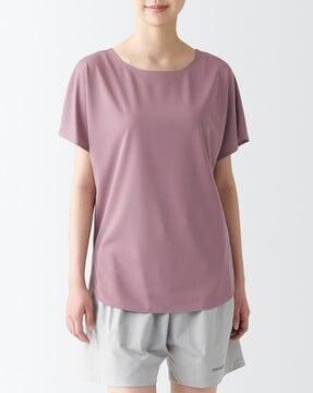 quick dry boat-neck t-shirt