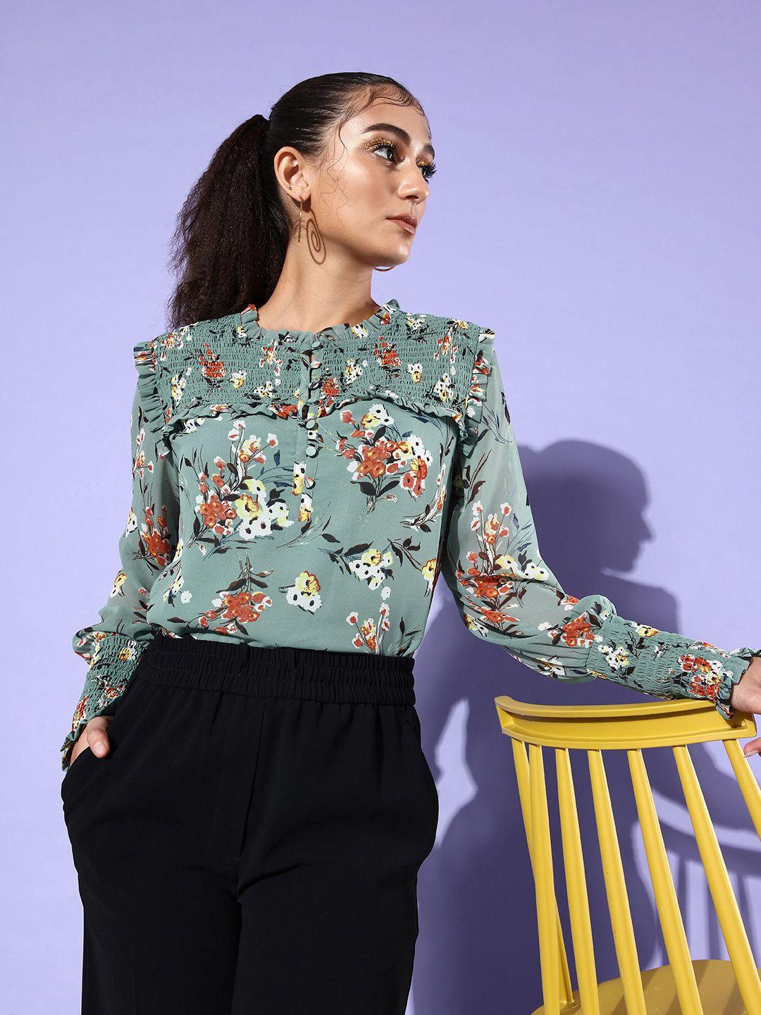 quiero floral print georgette top