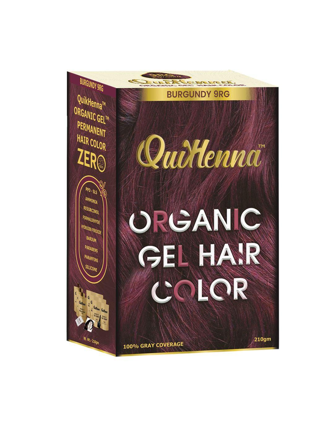 quikhenna organic gel ppd & ammonia free hair colour - burgundy 9rg
