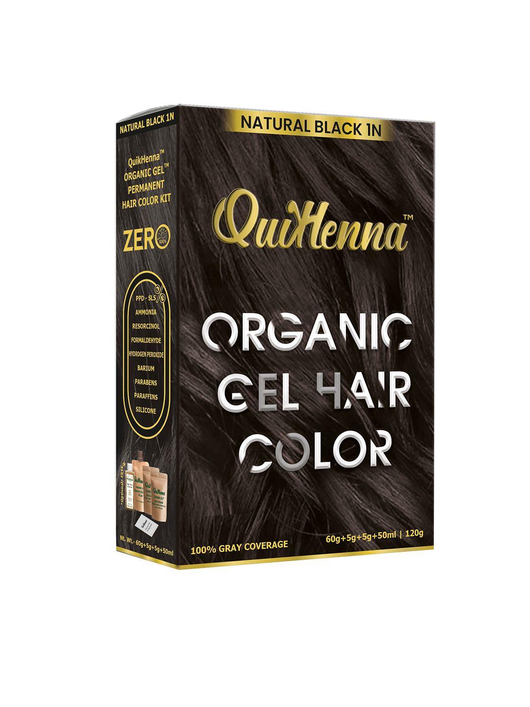 quikhenna black damage-free gel hair color 1n 120 g