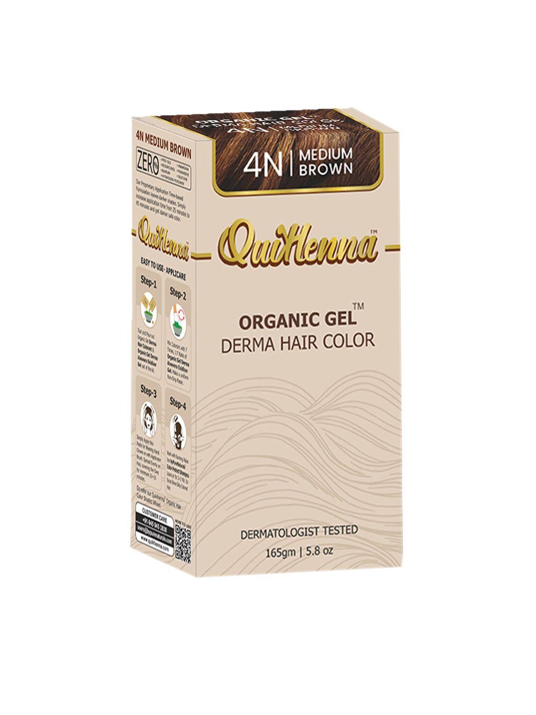 quikhenna organic gel derma hair colour 165 g- medium brown