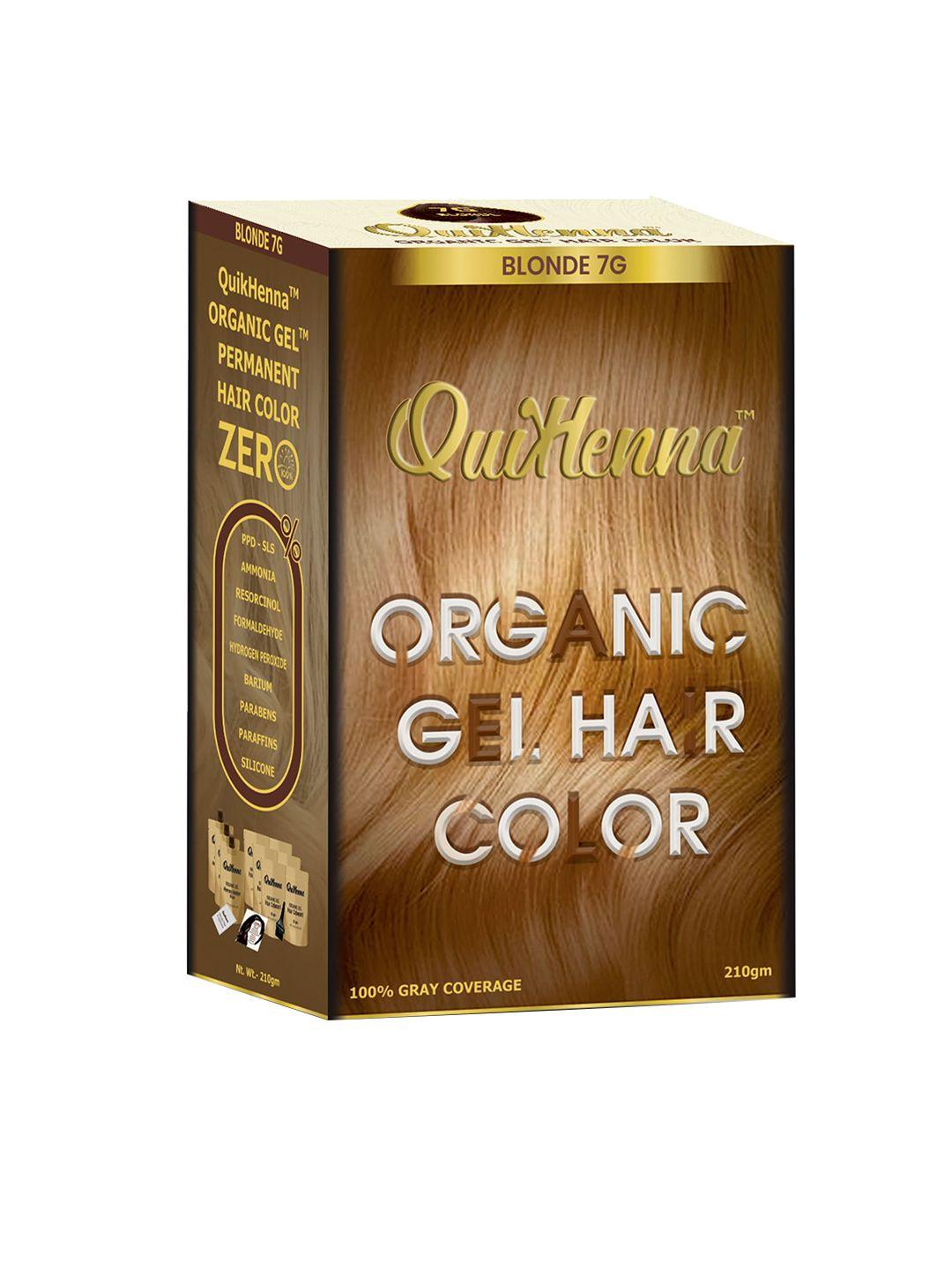 quikhenna organic gel ppd & ammonia free hair colour 210gm - blonde 7g