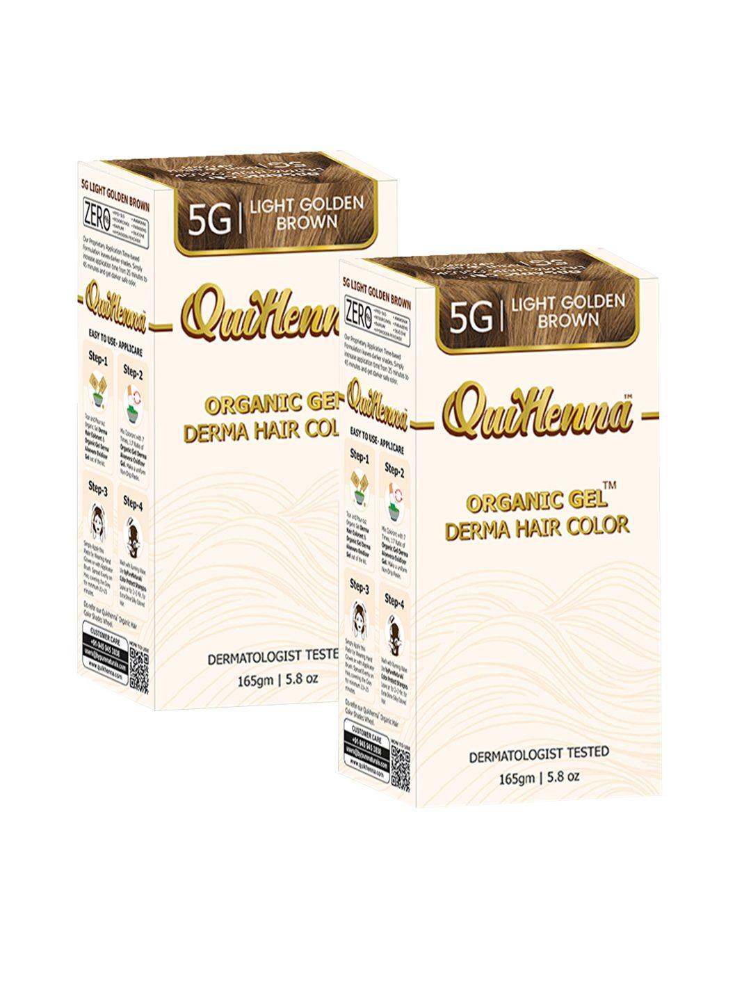 quikhenna organic gel set of 2 derma hair colours - light golden 5g