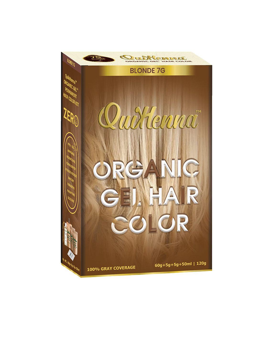 quikhenna organic gel set of 2 ppd & ammonia free hair colour 120 g each - blonde