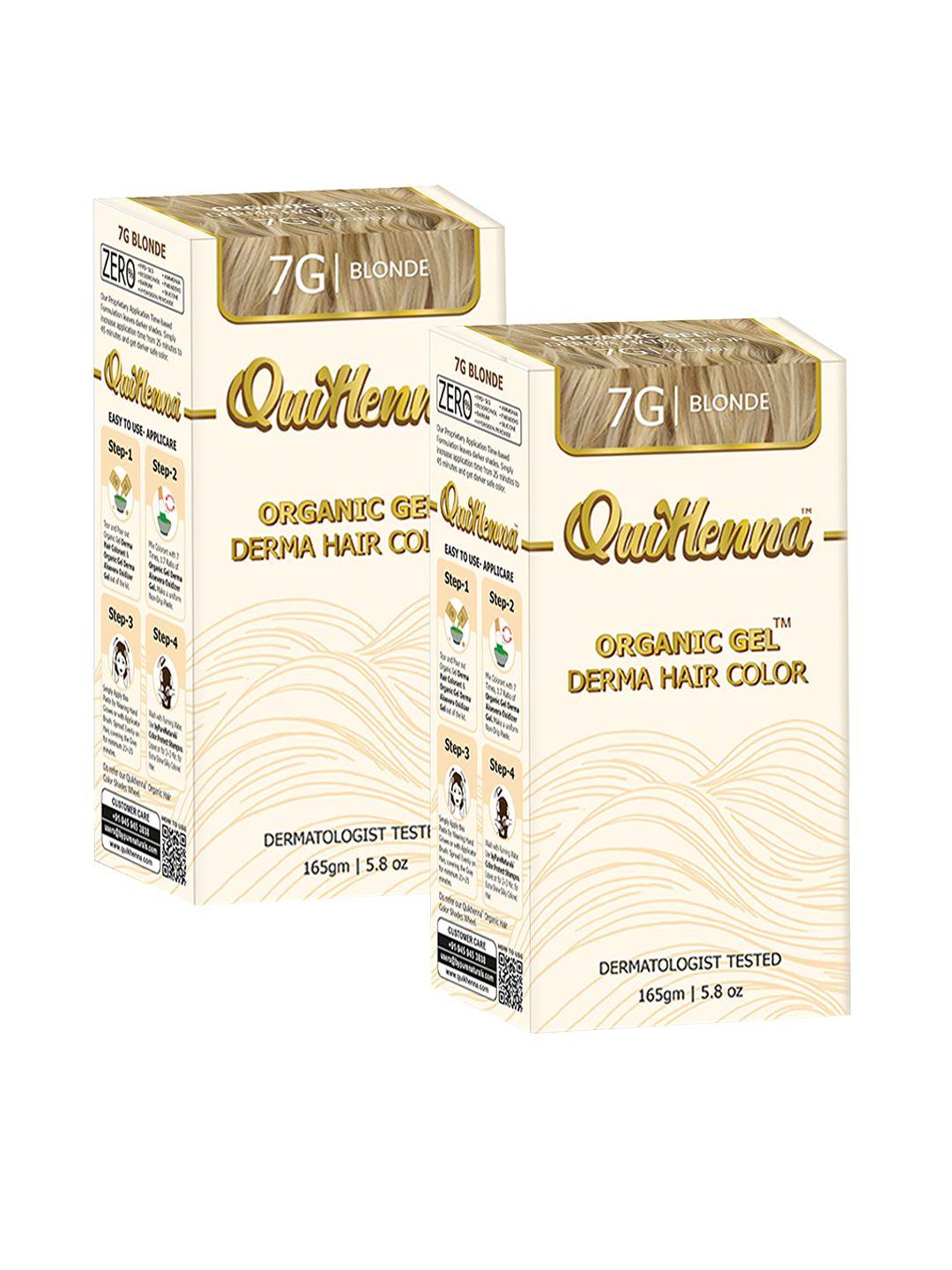 quikhenna set of 2 organic gel derma hair colour 165 g each - blonde 7g