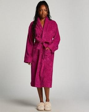 quilt bathrobe with belt