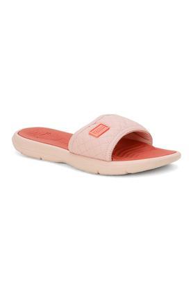 quilt wns synthetic slipon women's slides - pink