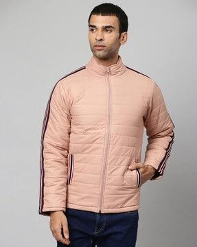 quilted bomber jacket with insert pockets