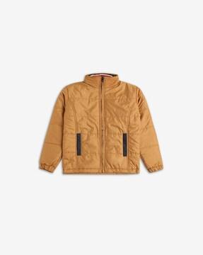 quilted bomber jacket with insert pockets