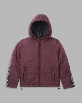quilted hooded jacket