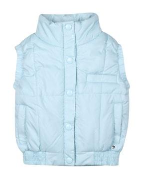 quilted jacket with button-closure