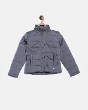 quilted jacket with insert pockets