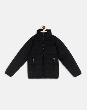 quilted jacket with zip pockets